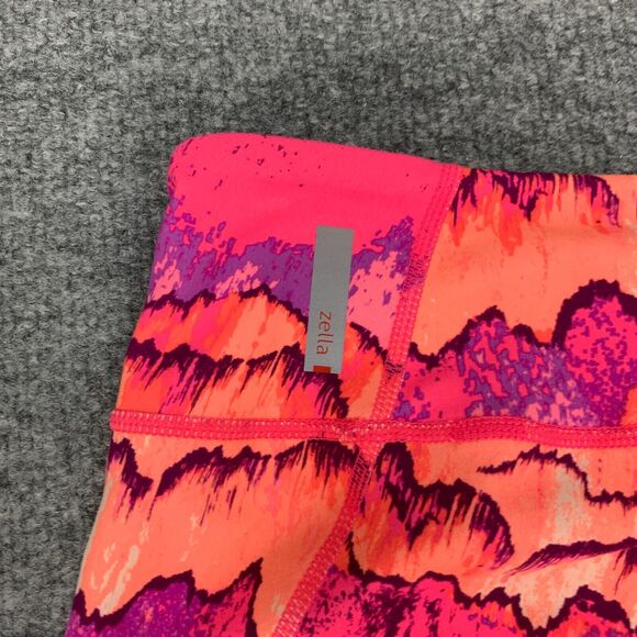 Zella Live In Crop Leggings Womens S Small Neon Multi Mesh Insert Performance - Picture 7 of 9